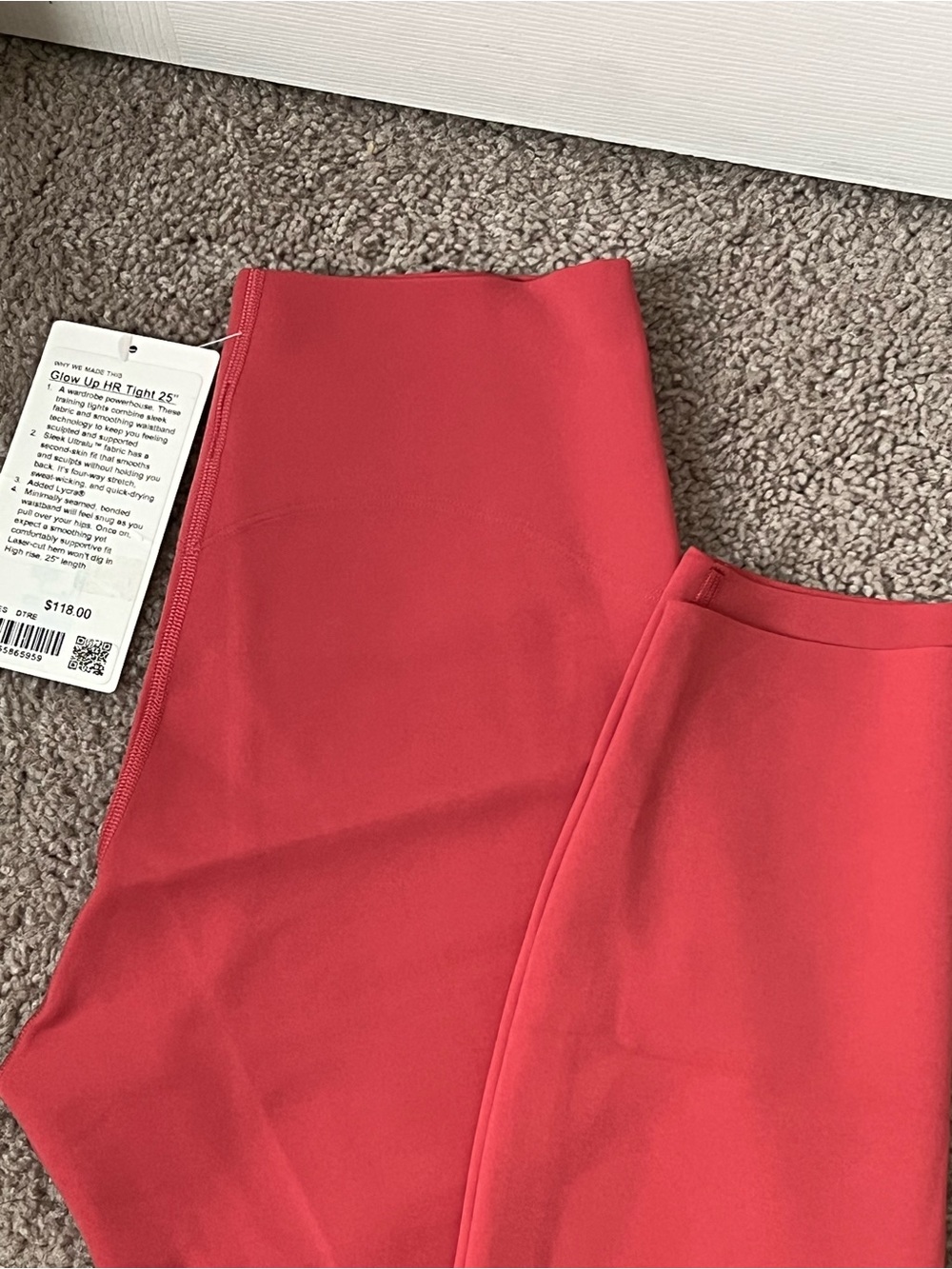 lululemon athletica High-Rise Leggings in Coral Red